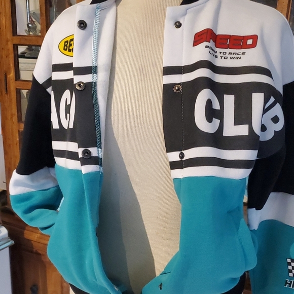 New Look Racing Club Jacket Blue and Black - Picture 6 of 9